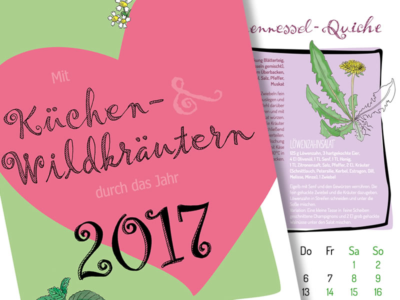 Illustrierter Rezeptkalender von Büro für GrafikDesign und Illustration, Elisabeth Steuernagel, Hamburg