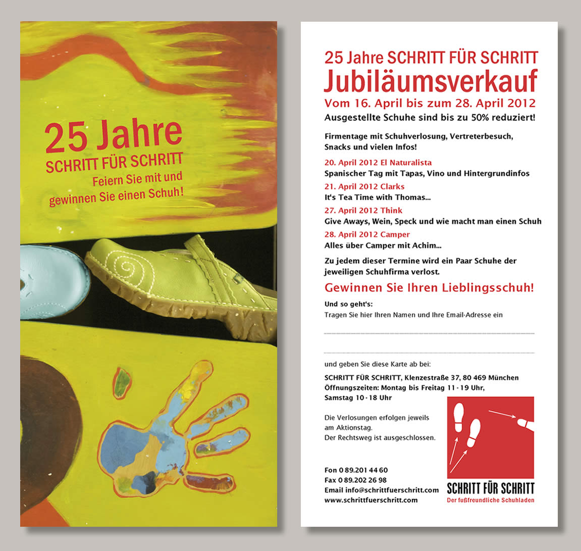 2-seitiger Flyer gestaltet von Elisabeth Steuernagel, Büro für GrafikDesign und Illustration in Hamburg