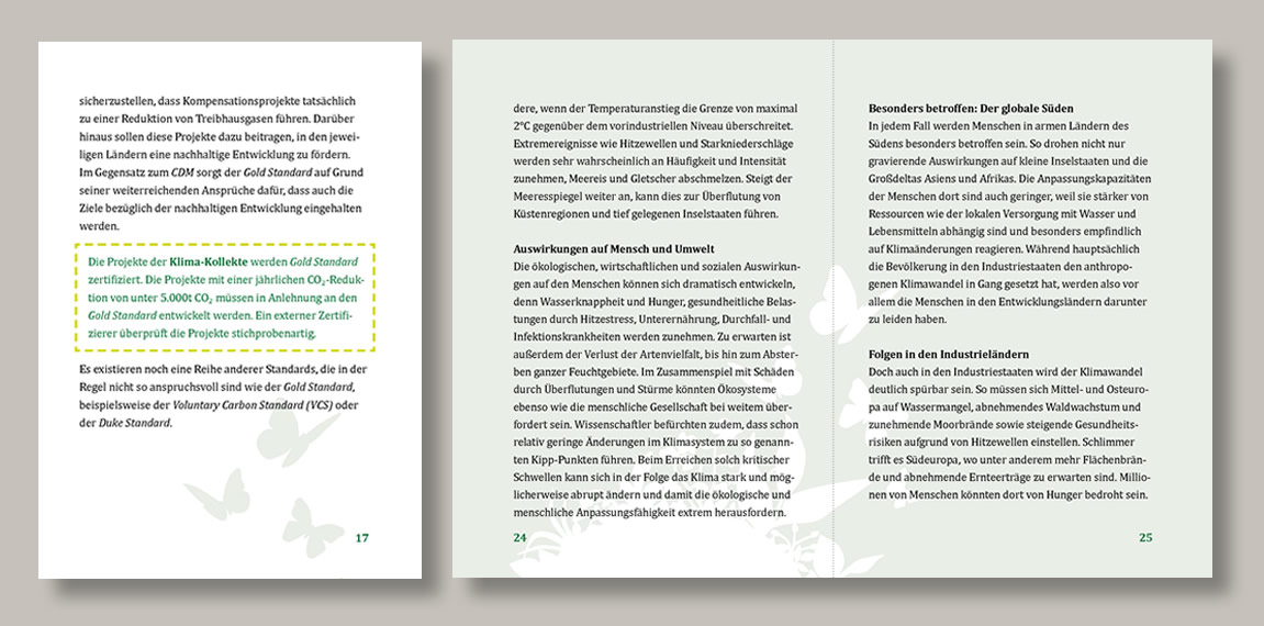 Entwurf und Ausführung einer 34-Seitigen DinA6 Broschüre als Handout für eine Messe, gestaltet und ausgeführt von Elisabeth Steuernagel, Büro für GrafikDesign und Illustration in Hamburg